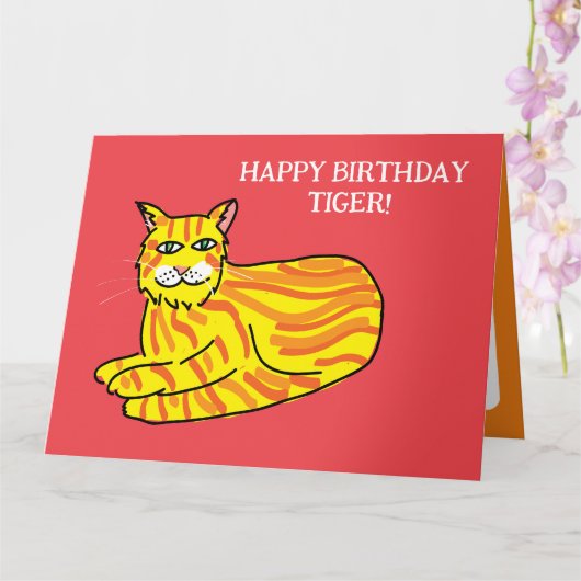 Roodkopgember katten op rood haar verjaardag kaart (Orchidee)