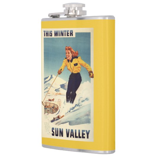 Roodkopige Poster voor het glimlachen en slachten  Heupfles (Links)