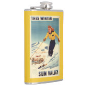 Roodkopige Poster voor het glimlachen en slachten  Heupfles (Rechts)