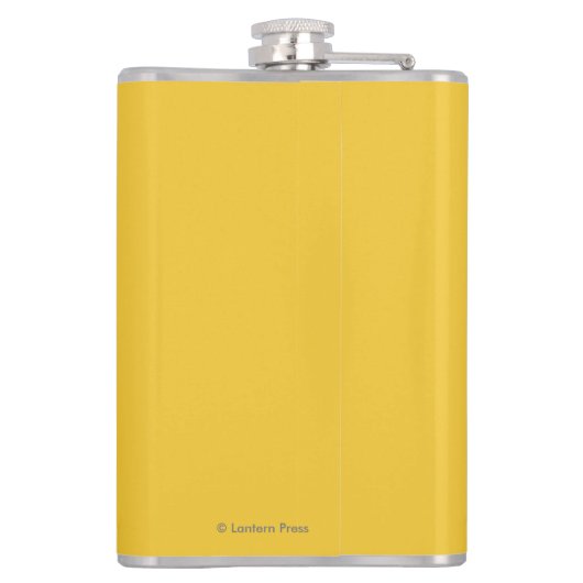 Roodkopige Poster voor het glimlachen en slachten  Heupfles (Achterkant)