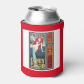 roodkopige zeemeermin op het eiland coney blikjeskoeler (Blikje Voorkant)