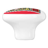 roodkopige zeemeermin op het eiland coney keramische knop (Zijkant)