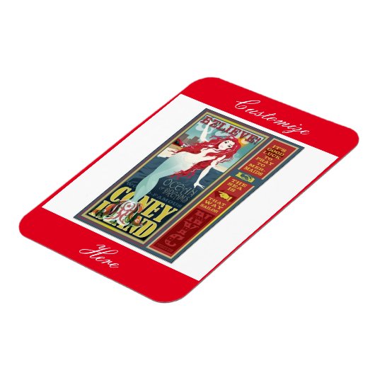 roodkopige zeemeermin op het eiland coney magneet (Linkerzijde)