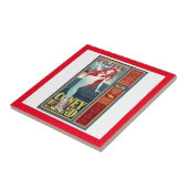 roodkopige zeemeermin op het eiland coney tegeltje (Zijkant)