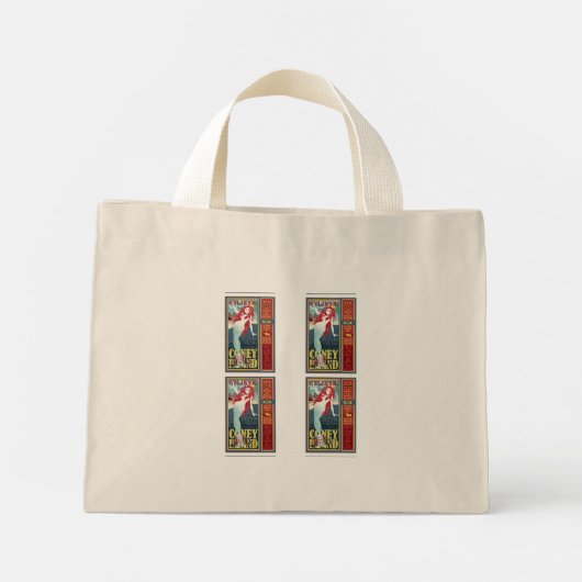 Roodkopige zeemeerminnen op het eiland mini tote bag (Achterkant)