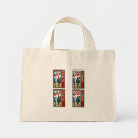 Roodkopige zeemeerminnen op het eiland mini tote bag (Voorkant)