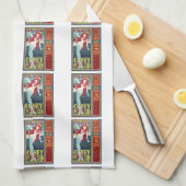 roodkopige zeemeerminnen theedoek (Quarter Fold)