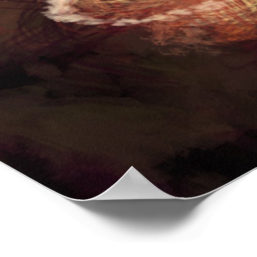 Roodkopje klein Poster - Oorspronkelijk schilderen (Hoek)