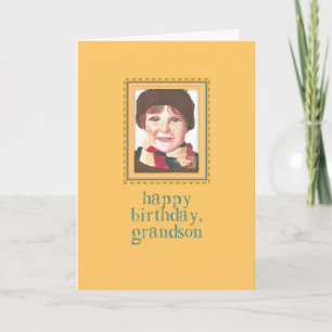 Roodkopjongen naar kleinzoon Birthday Kaart