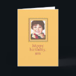 Roodkopjongen tegen Kaart van Son Birthday<br><div class="desc">Deze Kaart van Red-Head Boy to Son Birthday kenmerkt een rode jongen in wollen pet en sjaal (winterverjaardag) en zegt: "gelukkige verjaardag, kleinzoon" En de binnenkant: "Jij bent de beste zoon die een ouder ooit zou kunnen hopen. Ik wens je een dag vol plezier, en zo geweldig als je bent!"...</div>