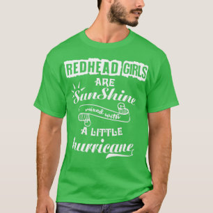 roodkopmeiden zijn zonneschijn gemengd met een kle t-shirt