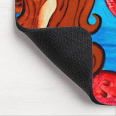 roodkopmermaïde tweeling mousepad muismat (Hoek)