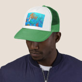 roodkopmermaisgroen trucker pet (In situ)
