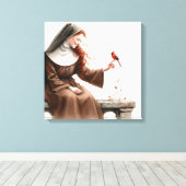 Roodkoppen Canvas Afdruk (Insitu (Houten vloer))