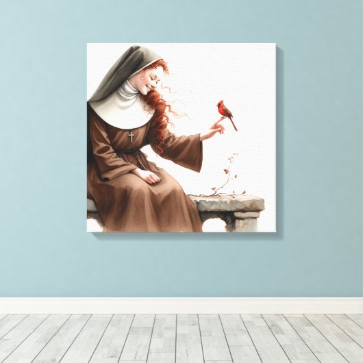 Roodkoppen Canvas Afdruk (Insitu (Houten vloer))