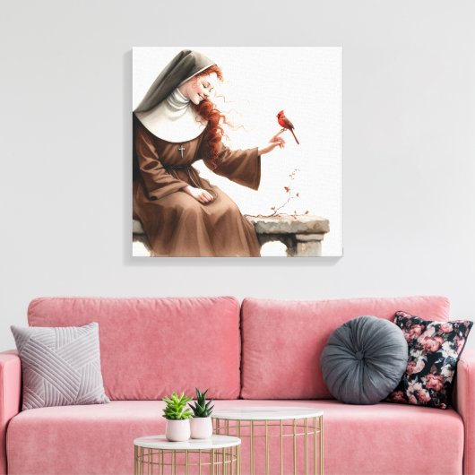 Roodkoppen Canvas Afdruk (Insitu (Woonkamer))