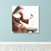 Roodkoppen Canvas Afdruk (Insitu (Houten vloer))