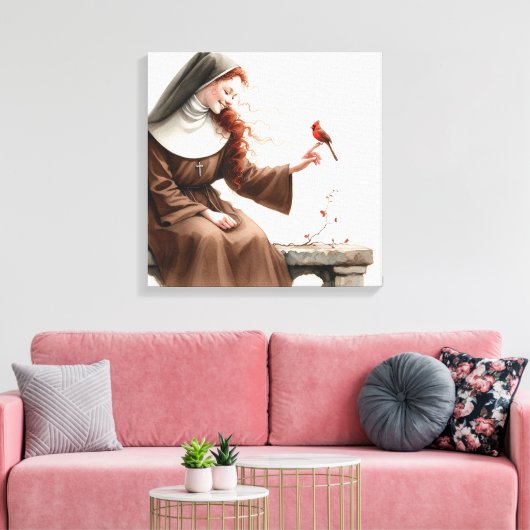 Roodkoppen Canvas Afdruk (Insitu (Woonkamer))