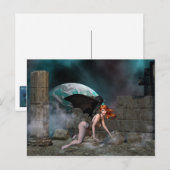 Roodkoppen Vampress 1 - Fantasy/Vampire-Briefkaart Briefkaart (Voorkant / Achterkant)