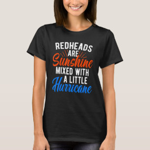 Roodkoppen zijn zonneslijne rode rode gemberkoppen t-shirt
