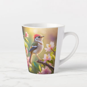 Roodkoppige Buff Borst Zanger Fantasie Vogel Latte Mok