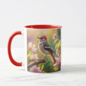Roodkoppige Buff Borst Zanger Fantasie Vogel Mok (Links)