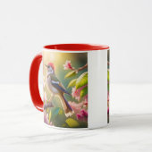 Roodkoppige Buff Borst Zanger Fantasie Vogel Mok (Voorkant links)