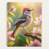 Roodkoppige Buff Borst Zanger Fantasie Vogel Planner (Voorkant)