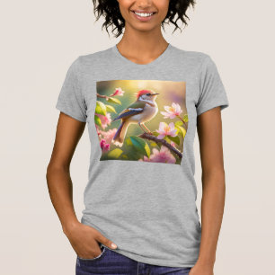 Roodkoppige Buff Borst Zanger Fantasie Vogel T-shirt