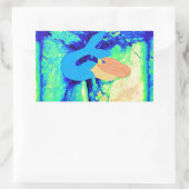 roodkopvormig model rechthoekige sticker (Tas)