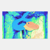 roodkopvormig model rechthoekige sticker (Voorkant)