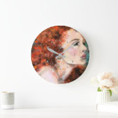 roodkopvrouw - Abstracte originele schilderijen Grote Klok (Huis)