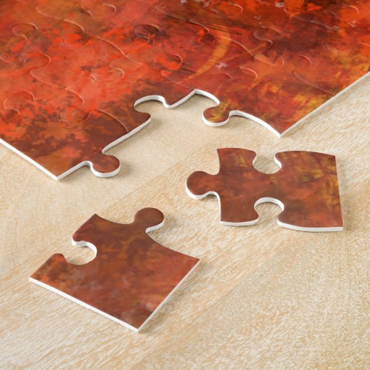  roodkopvrouw - Abstracte originele schilderijen Legpuzzel (Zijkant)