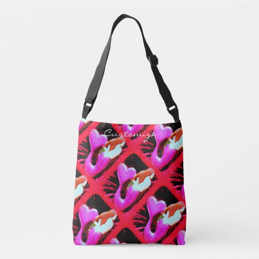 roodkopzebrauwvallen crossbody tas (Achterkant)