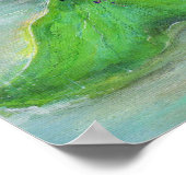 Roodkopzeemeermin op het strand met vuurtoren poster (Hoek)