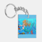 roodkopzeemeermin sleutelhanger (Voorkant Links)