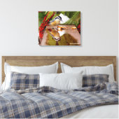 Roodkorrelig Nuthatch Canvas Afdruk (Insitu (Slaapkamer))