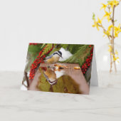 Roodkorrelig Nuthatch Kaart (Gele Bloem)