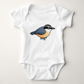 Roodkorrelig Nuthatch Romper (Voorkant)
