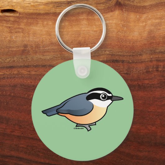 Roodkorrelig Nuthatch Sleutelhanger (Voorkant)