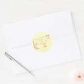 Roodkorven Ronde Sticker (Envelop)
