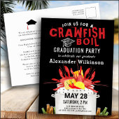 Roodkreeft Boil Graduation Party Invitation Briefkaart