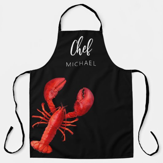 Roodkreeft, kokok schort (Voorkant)