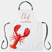 Roodkreeft, kokok schort (Voorkant)