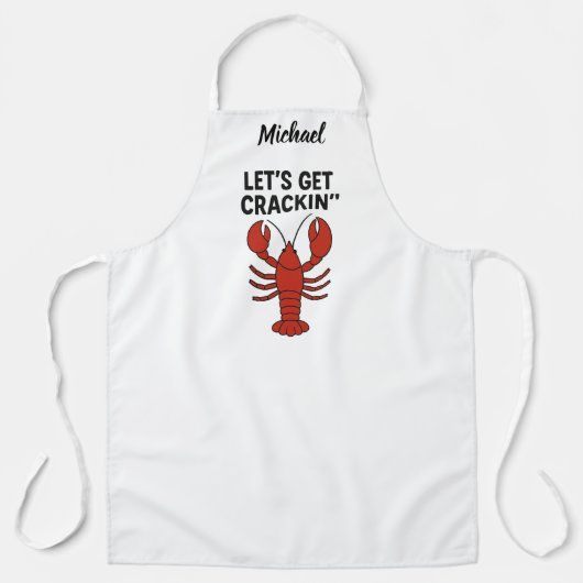 Roodkreeft, kokok schort (Voorkant)