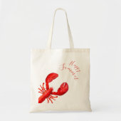 Roodkreeft witte zomer tote bag (Voorkant)