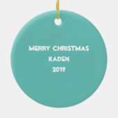 Roodkreeftenrennier Wereldbol keramisch sieraardew Keramisch Ornament (Achterkant)