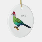 Roodkreukvogel cartoon keramisch ornament (Rechts)