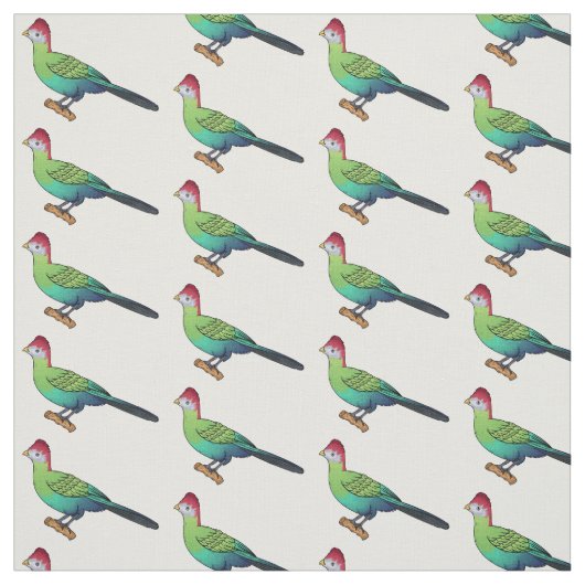Roodkreukvogel cartoon stof (Swatch)