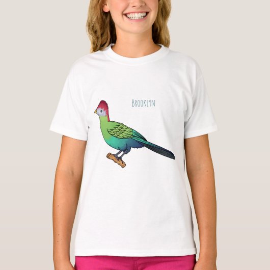 Roodkreukvogel cartoon t-shirt (Voorkant)